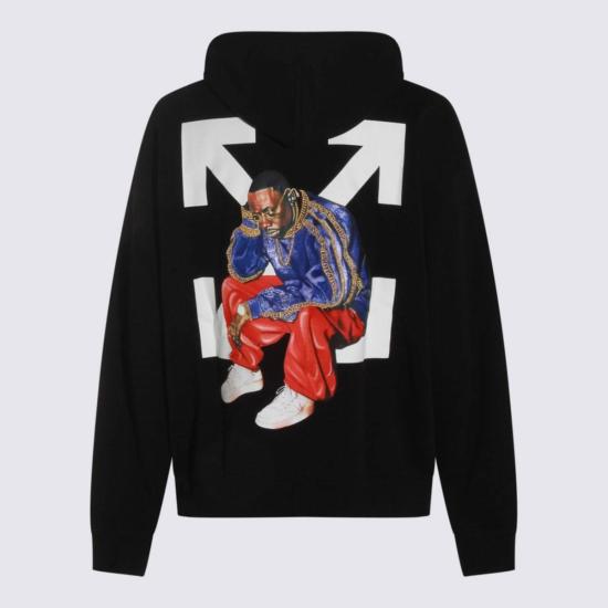  오프화이트 스웨터 코튼 스웨트셔츠 블랙 - OFF WHITE