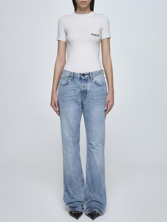  발렌시아가 데님 팬츠 로우 스트레이트 팬츠 진 아이스 블루 - BALENCIAGA