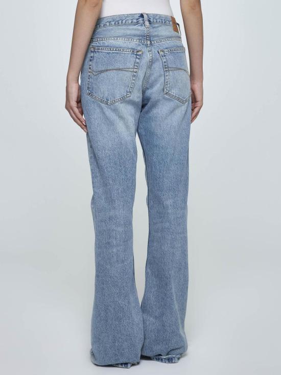  발렌시아가 데님 팬츠 로우 스트레이트 팬츠 진 아이스 블루 - BALENCIAGA