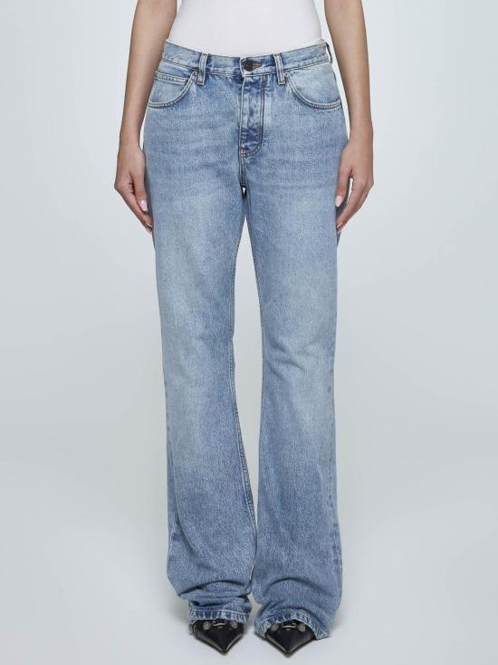  발렌시아가 데님 팬츠 로우 스트레이트 팬츠 진 아이스 블루 - BALENCIAGA