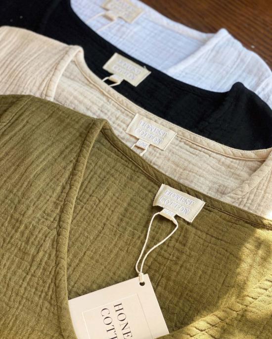  어니스트 코튼 롱 원피스 롱 그윈 드레스 - HONEST COTTON