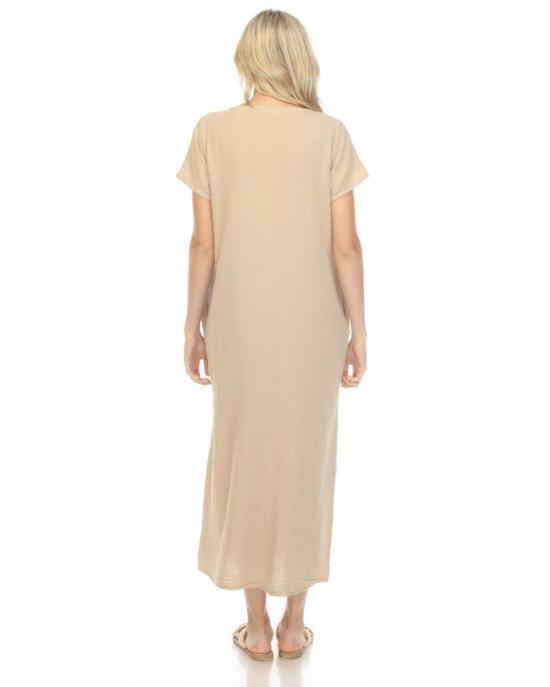  어니스트 코튼 롱 원피스 롱 그윈 드레스 - HONEST COTTON