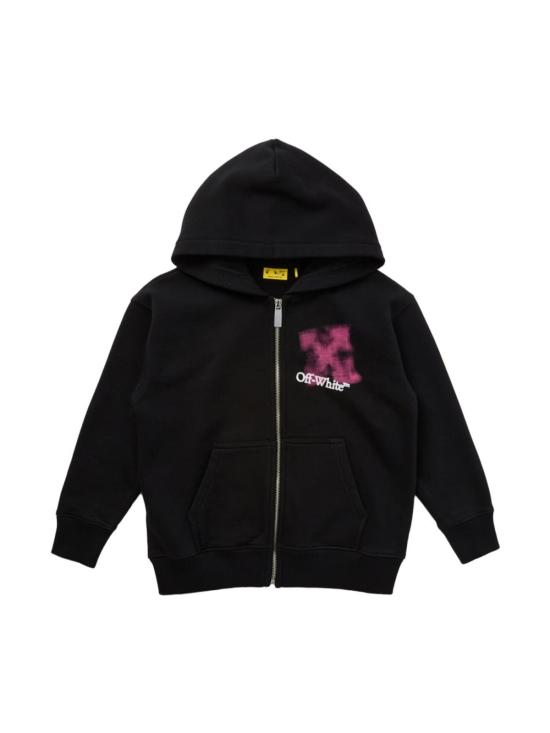  [키즈] 오프화이트 풀오버 애로우즈프레이 로고 스웨트셔츠 블랙 (어린이용)