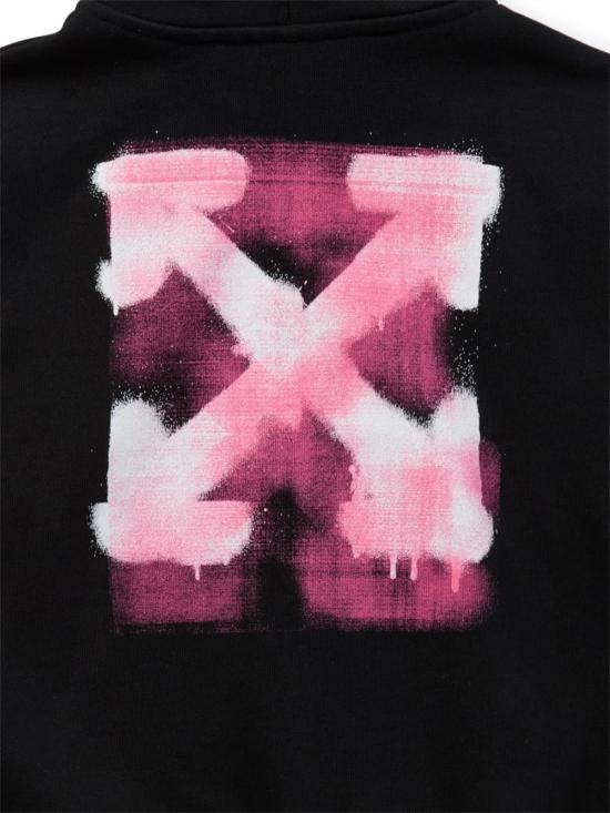  [키즈] 오프화이트 풀오버 애로우즈프레이 로고 스웨트셔츠 블랙 (어린이용) - OFF WHITE