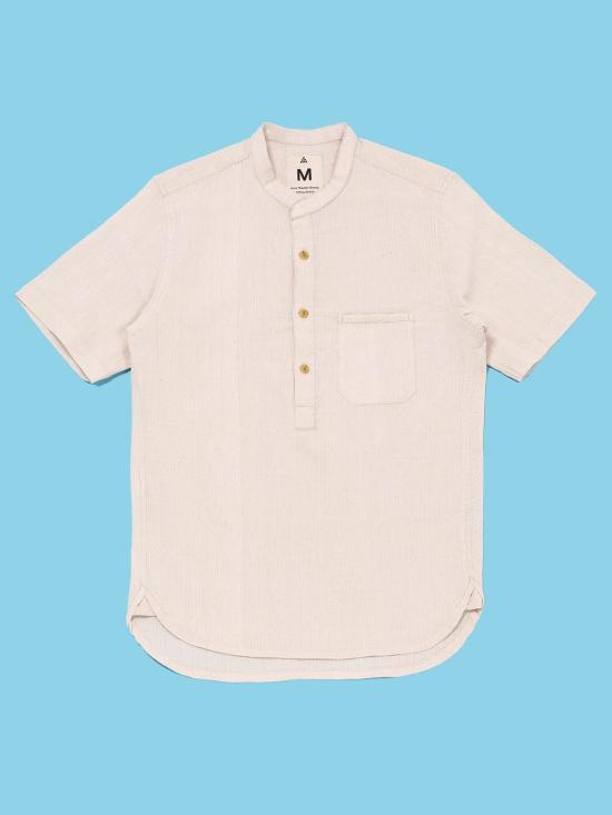  New Market Goods 반팔 셔츠 뉴마켓 상품 카디 팝오버  크림색