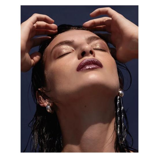  제인 다렌스부르그 이어링 제인 다렌스부르 누아쥬 스털링 실버 및 투명 유리 귀걸이 - JANE DARENSBOURG