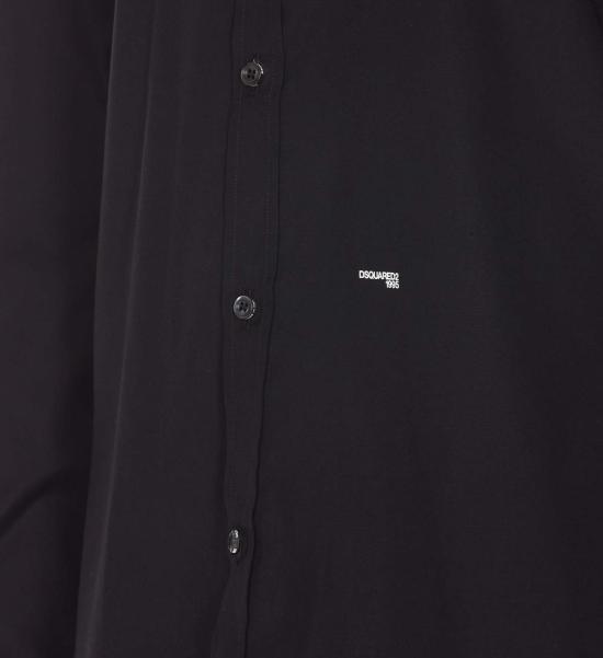  디스퀘어드2 긴팔 셔츠 Dsquared2 댄 코튼 셔츠 블랙 - DSQUARED2
