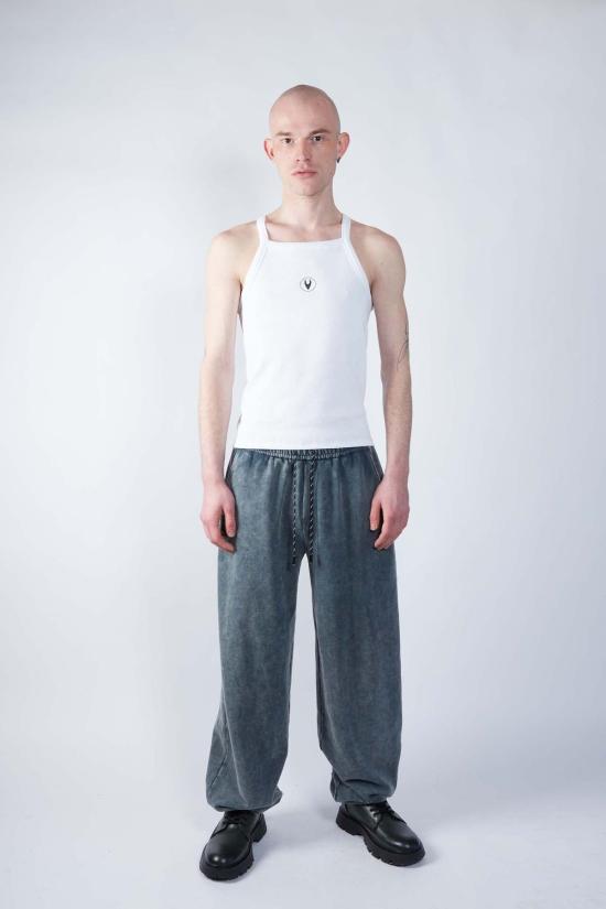  팽 민소매 티셔츠 팡 리뉴드 에센셜 리브드 탱크탑 화이트 - FANG