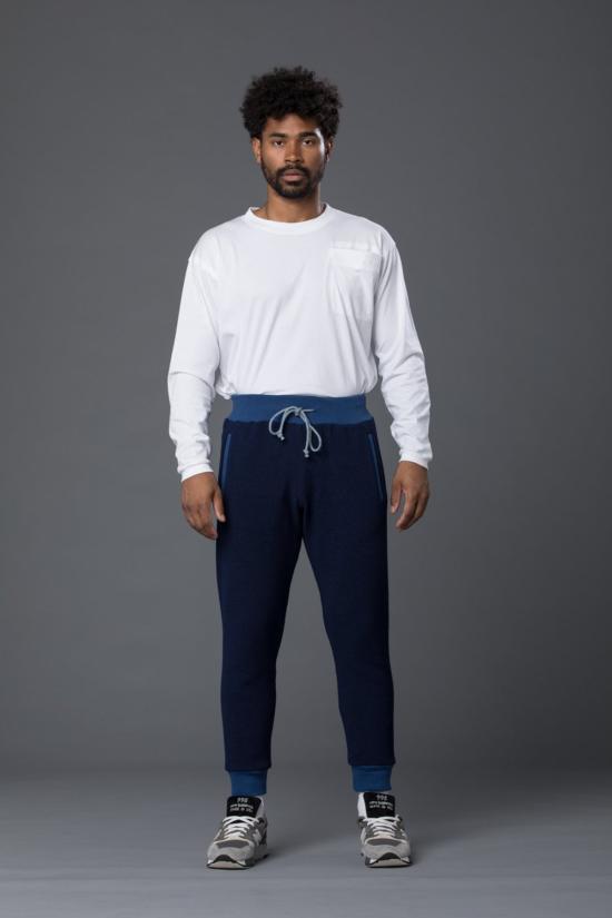  타데우스 오닐 트레이닝/조거 팬츠 태디어스 오닐 인디고 메쉬 스웨트팬츠 - THADDEUS ONEIL