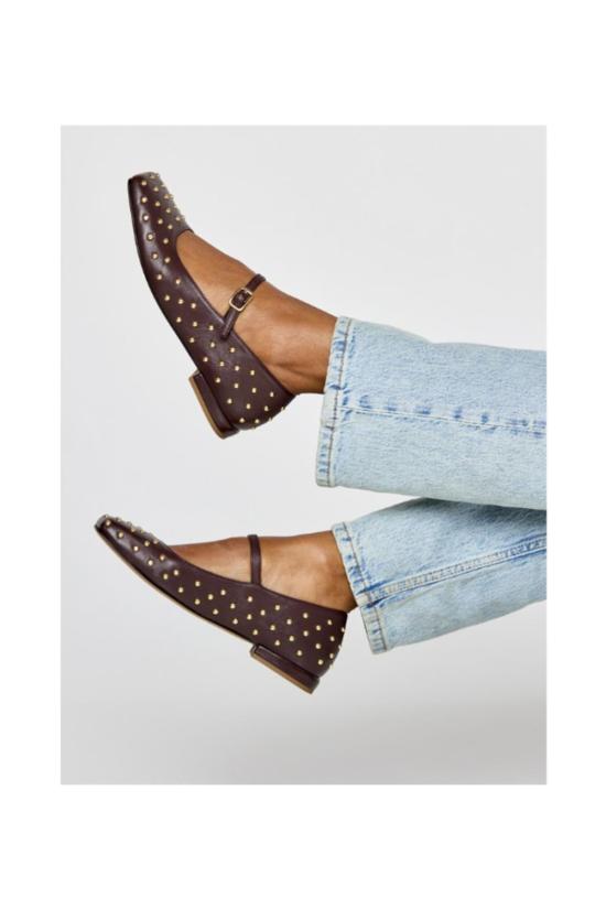  코르다니 플랫 슈즈 밀리 발레 플랫 브라운 - CORDANI