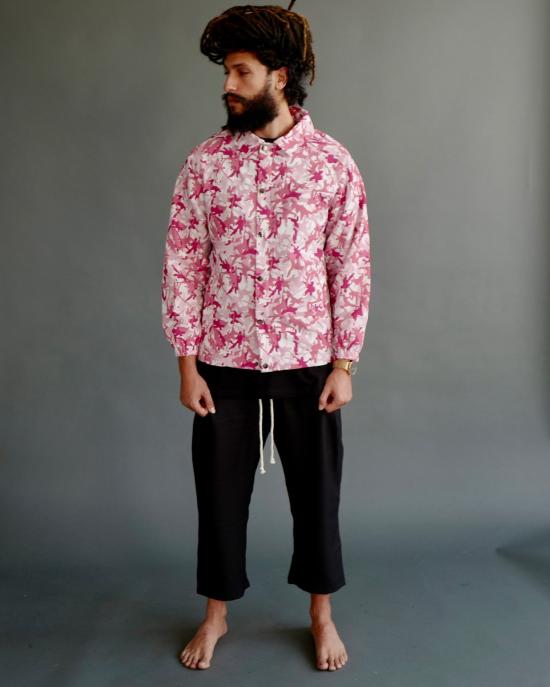  DFYNT 자켓 Dfynt 쿵푸 카모 코치 재킷 핑크