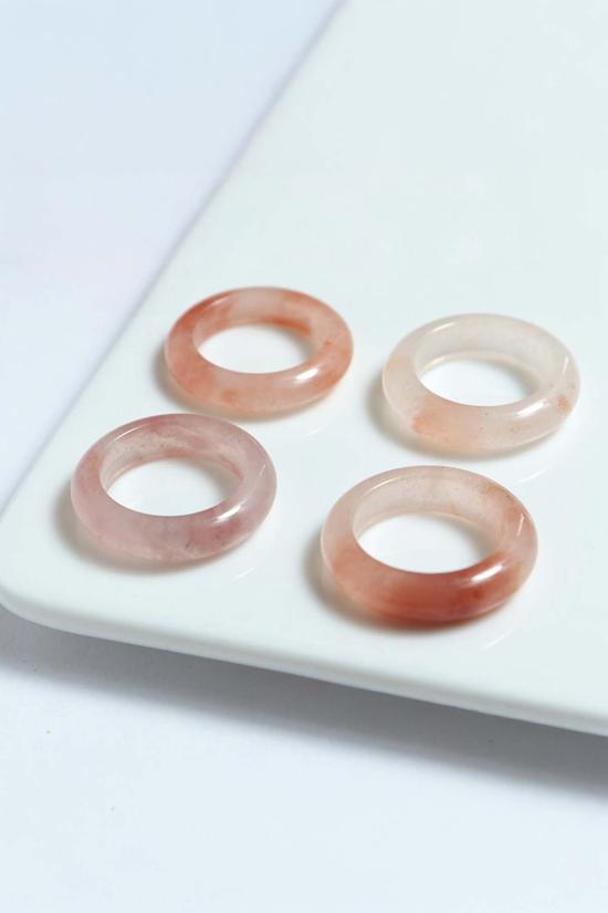  세레 반지 세리 복숭아꽃 핑크 옥석  핑크 - SEREE