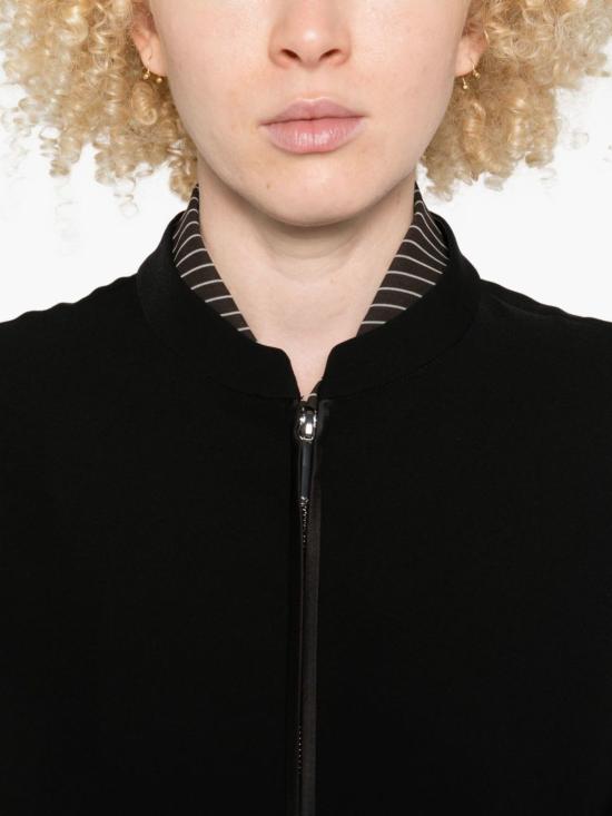 엠포리오 아르마니 자켓 지퍼 블라우스 재킷 블랙 - EMPORIO ARMANI