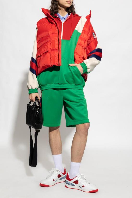  구찌 긴팔 티셔츠 웹 스트라이프 멀티컬러  후드티 - GUCCI