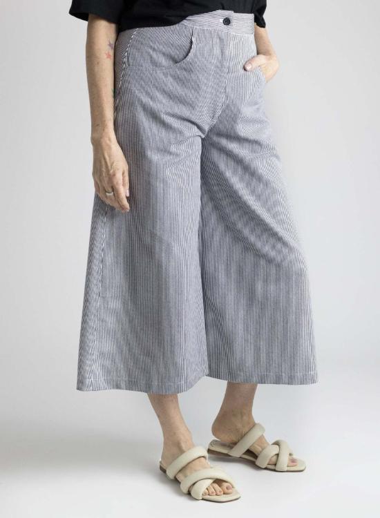  Meg 크롭 팬츠 Studio Culotte 철도 스트라이프 - OTHER BRANDS