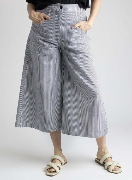  Meg 크롭 팬츠 Studio Culotte 철도 스트라이프