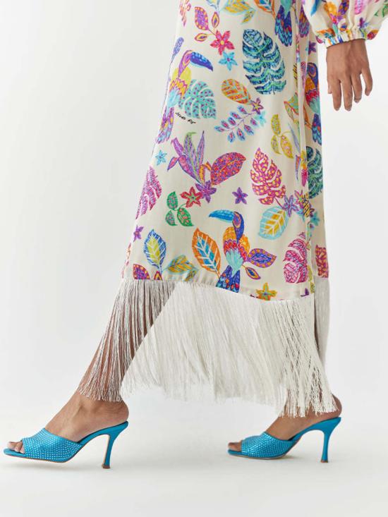  IKKIVI 롱 원피스 이키비 아마존 원숄더 드레스 오프화이트 - IKKIVI