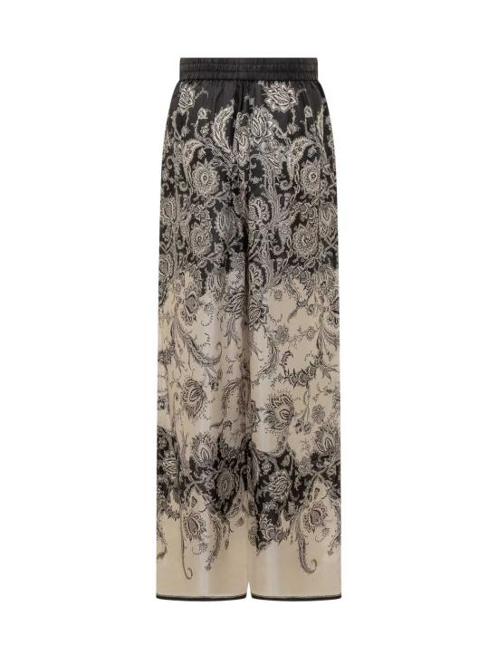  짐머만 스트레이트 팬츠 리아논 팬츠 크림/블랙 플로럴 - ZIMMERMANN