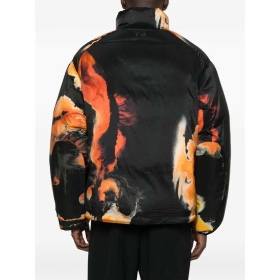  와이쓰리 패딩 Y 3 아우터 다운 재킷 블랙/오렌지 - Y-3