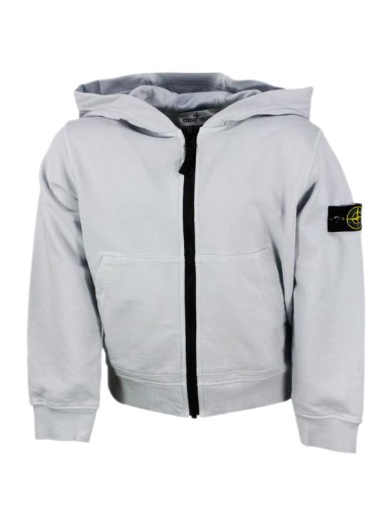  [키즈] 스톤 아일랜드 풀오버 키즈 스웨터 라이트 블루