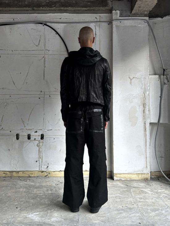  SAN263-1 자켓 San263 1 싱글 패널 후드 가죽 재킷 블랙 - OTHER BRANDS