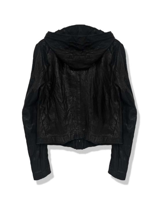  SAN263-1 자켓 San263 1 싱글 패널 후드 가죽 재킷 블랙 - OTHER BRANDS