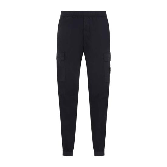  스톤 아일랜드 치노 팬츠 코튼 카고 팬츠 네이비 블루 - STONE ISLAND