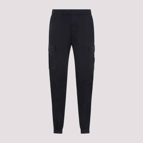  스톤 아일랜드 치노 팬츠 코튼 카고 팬츠 네이비 블루 - STONE ISLAND