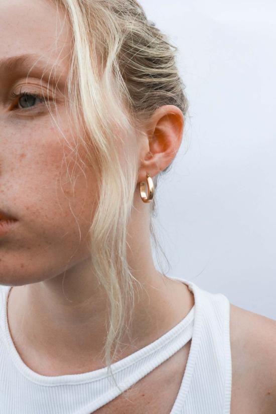  Odissea NY 이어링 오디세아 제이드 후프  14k 골드 베르메일