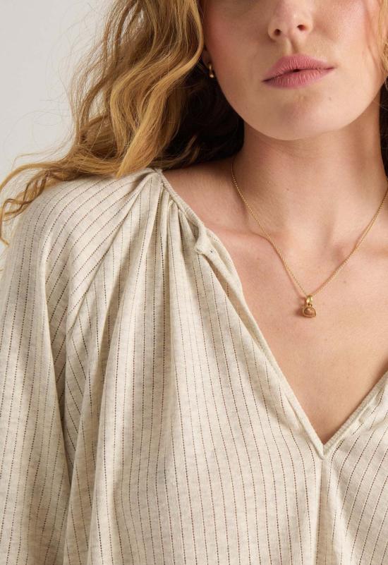  Loup Charmant 블라우스 루프 샤르망 농부 탑 오트밀 헤더 - OTHER BRANDS