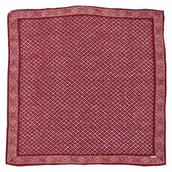  Kasih Coop 머플러/스카프 크림슨 크로스 라지 핸드 염색 바틱 반다나