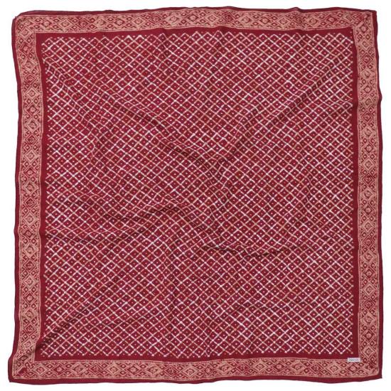  카시 코옵 머플러/스카프 Kasih Coop 크림슨 크로스 라지 핸드 염색 바틱 반다나 - KASIH COOP