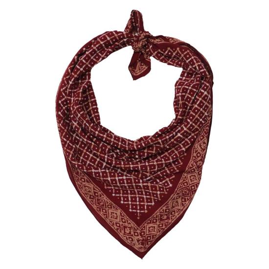  Kasih Coop 머플러/스카프 크림슨 크로스 라지 핸드 염색 바틱 반다나 - OTHER BRANDS