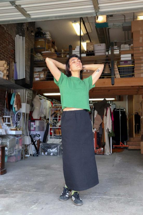  르 본 숍 롱 스커트 르봉숍 롱시티 스커트 블랙 - Le Bon Shoppe