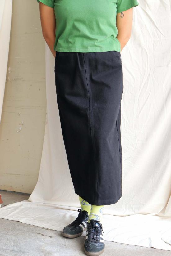  르 본 숍 롱 스커트 르봉숍 롱시티 스커트 블랙