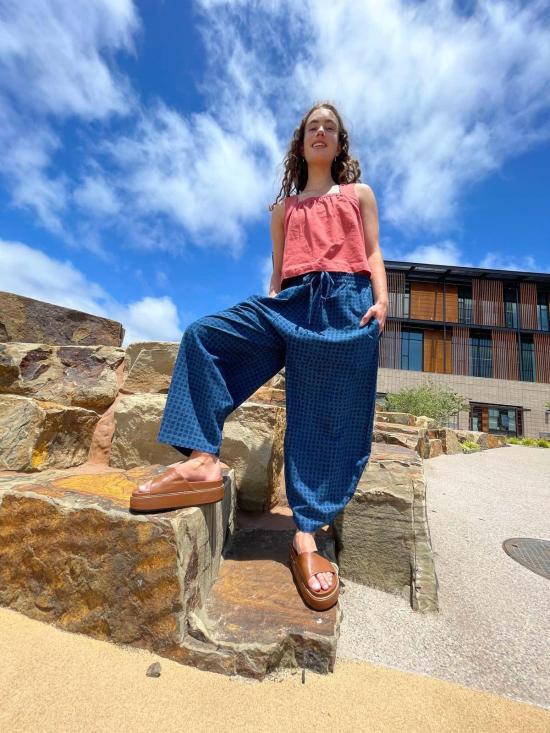  Happy French Gang 스트레이트 팬츠 해피 프렌치 갱 마리우스 팬츠 다크 인디고 체크 - OTHER BRANDS