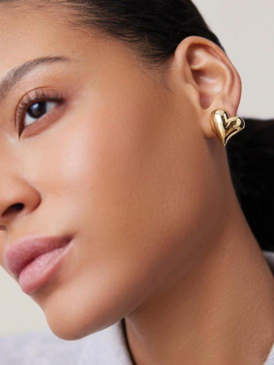  제니 버드 이어링 아트 하트 버튼 - JENNY BIRD