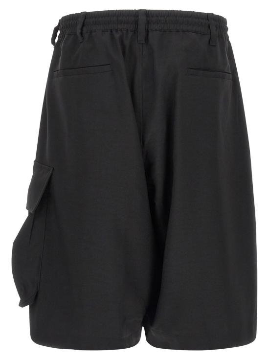  와이쓰리 숏팬츠 Y3 스포츠 유니폼 카고 반바지 블랙 - Y-3
