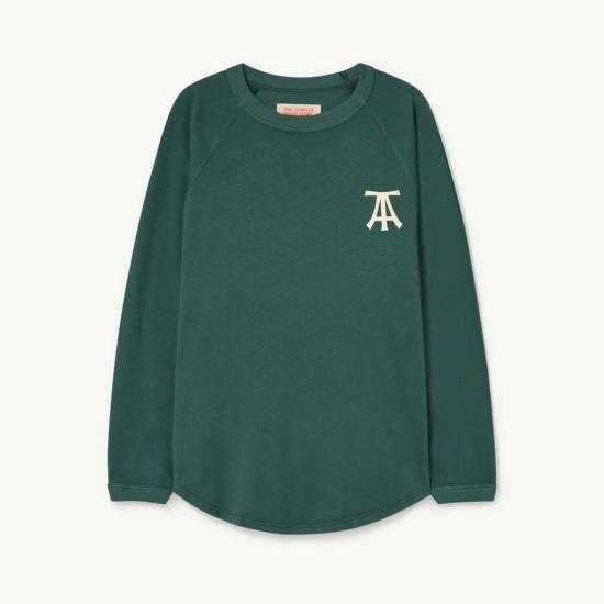  [키즈] 더 애니멀스 옵저버토리 트레이닝 상의 어린이용 동물 관측소 개미핥기 긴팔 티셔츠 (진녹색)