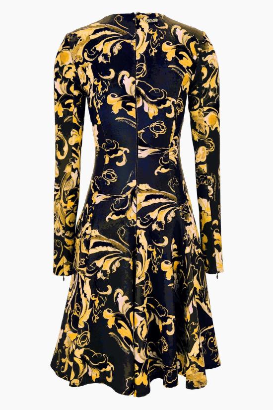  베르사체 롱 원피스 진 쿠튀르 드레스 (긴팔, 블랙) - VERSACE