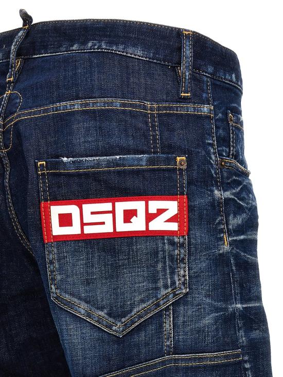  디스퀘어드2 데님 팬츠 Dsquared2 타이디 바이커 진 블루 - DSQUARED2