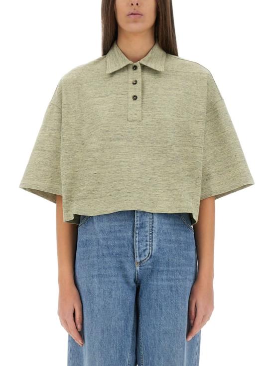  보테가베네타 폴로 티셔츠 보테가 베네타 코튼 피케 폴로 셔츠 베이지