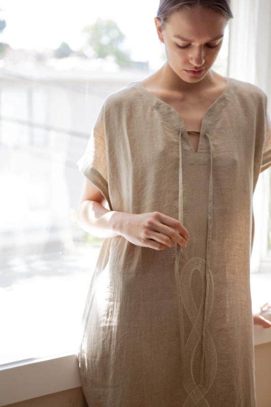  에리카 타노브 롱 원피스 Erica Tanov Girard 자수 카프탄, 뱀 소재 - ERICA TANOV