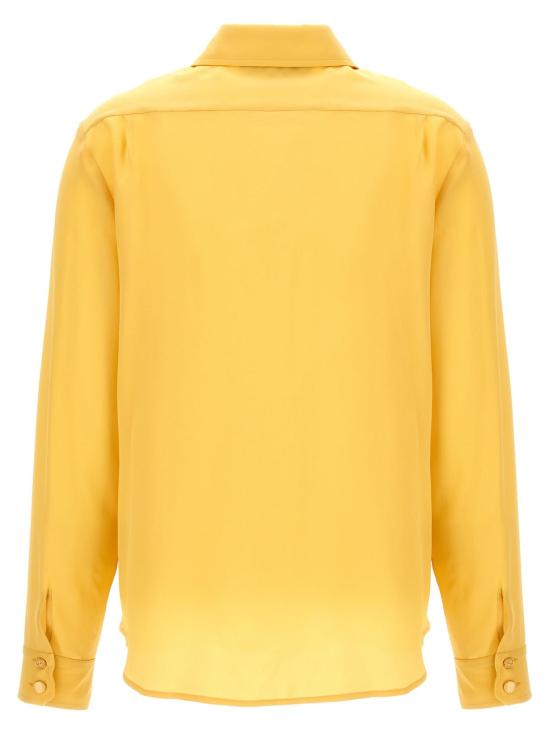  구찌 셔츠 실크 셔츠 (노란색 & 오렌지색) - GUCCI