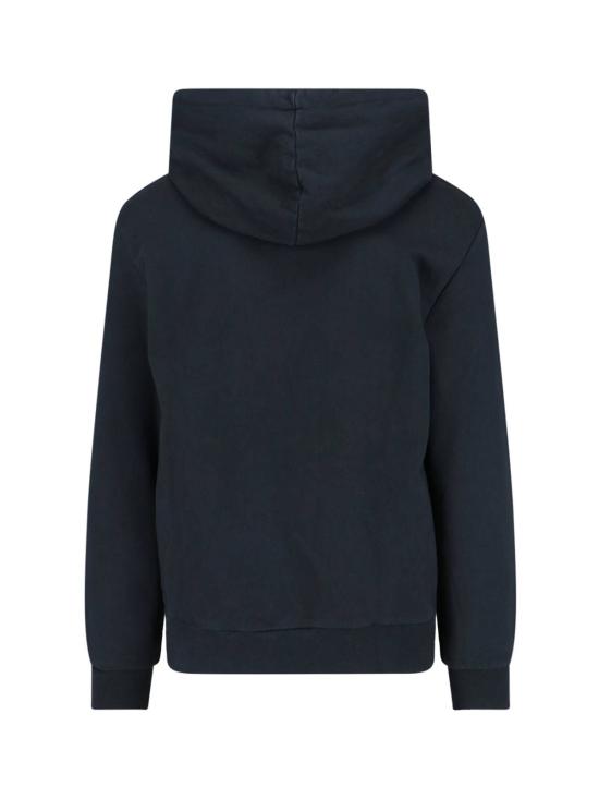  아페쎄 긴팔 티셔츠 A.P.C. 유기농 면 V.P.C. 로고 후드티 블랙 - A.P.C.