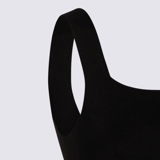  케이트 미디 원피스 Khaite 비스코스 미디 드레스 블랙 - KHAITE