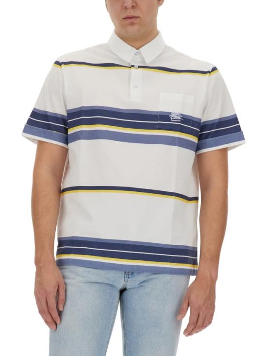  에트로 폴로 티셔츠 페가수스 자수 폴로 셔츠 아이보리 - ETRO