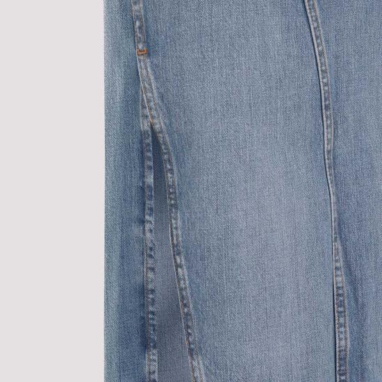  지방시 미디 스커트 코튼 , 미디엄 블루 - GIVENCHY