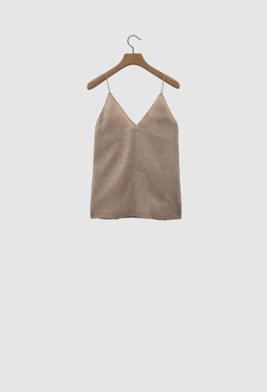  율리아 옌츠슈 캐미솔 줄리아 젠츠쉬 블로섬 민소매 실크 및 코튼  누드 - JULIA JENTZSCH