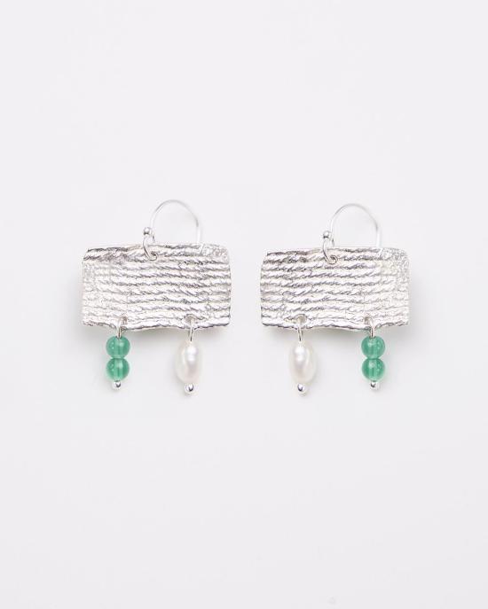  씨오지 이어링 톱니바퀴 모양 그릇 귀걸이 (은색) - COG